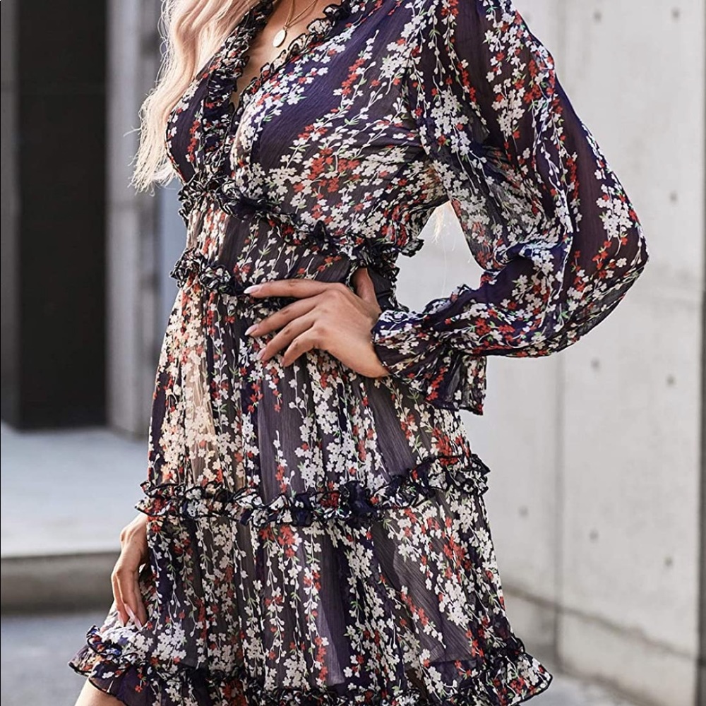 Cute multi colored dress! Never worn brand new Amazing for weddings/photoshoots